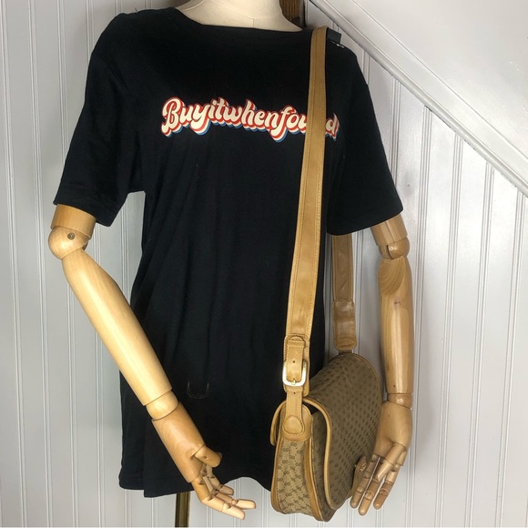 GUCCI GG Monogram Leather Canvas Single Flap Saddle Crossbody Shoulder Bag 21cm - Picture 6 of 17